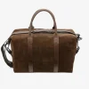 LOAKE Balmoral Polo Suede Weekend Bag in Brown