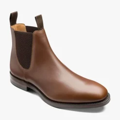 LOAKE Chatsworth Waxed Chelsea Boots in Dainite Brown