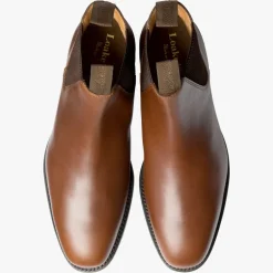 LOAKE Chatsworth Waxed Chelsea Boots in Dainite Brown