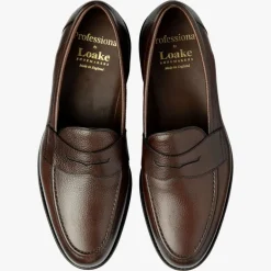 LOAKE Imperial Saddle Loafer in Dark Brown