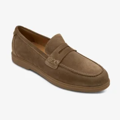 LOAKE Lucca Suede Loafers in Flint