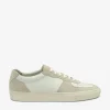 LOAKE Rush Suede Sneakers in White/Sand