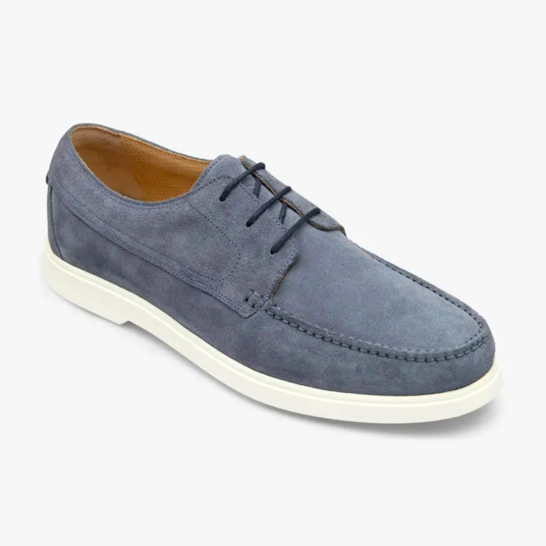 LOAKE Sardinia Shoe in Light Blue Suede
