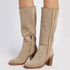 Lucia Rociera Suede Boots in Pumice | Collen & Clare