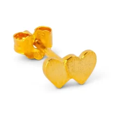 LULU COPENHAGEN Domino Hearts Earrings in Gold