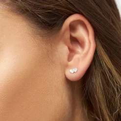 LULU Copenhagen Domino Hearts 2 earring 1 pcs in Silver