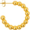 LULU COPENHAGEN Large Colour Ball Hoops in Gold
