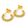 LULU COPENHAGEN Small Colour Ball Hoops in Gold