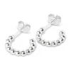 LULU COPENHAGEN Small Colour Ball Hoops in Silver