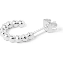 LULU COPENHAGEN Small Colour Ball Hoops in Silver