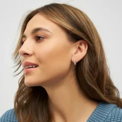 LULU COPENHAGEN Small Colour Ball Hoops in Silver