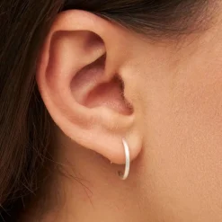 LULU COPENHAGEN Small Non Hoop Earrings in Silver