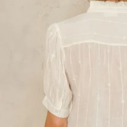 M.A.B.E Dacy EMB Top in Ecru