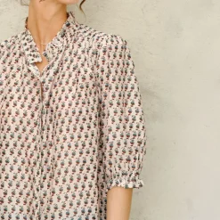 M.A.B.E Devi Print Long Sleeve Top in Multi