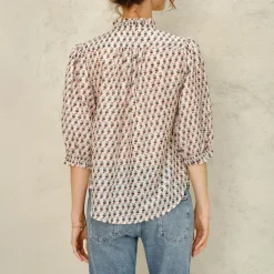 M.A.B.E Devi Print Long Sleeve Top in Multi