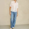 M.A.B.E Frani EMB Top in White