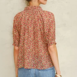 M.A.B.E Laney Print Long Sleeve Top in Multi