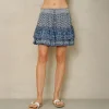 M.A.B.E Viti Print Mini Skirt in Blue
