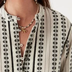 MAISON HOTEL Consuelito Blouse in Pearl Jam
