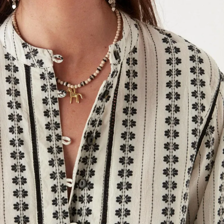 MAISON HOTEL Consuelito Blouse in Pearl Jam