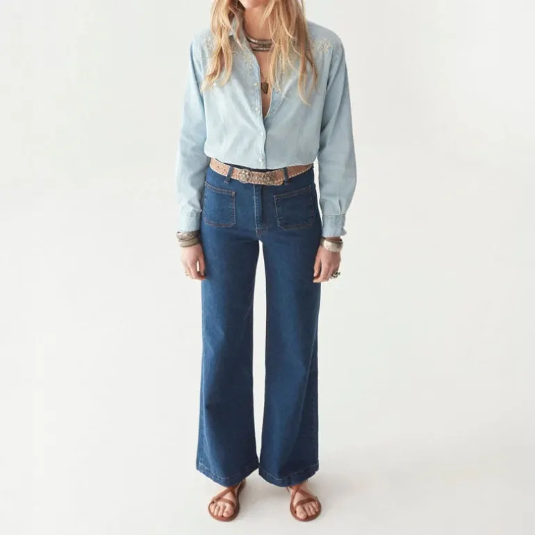 MAISON HOTEL Edna Jeans in Dark Denim