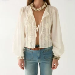 MAISON HOTEL Ludovica Blouse in Pearl