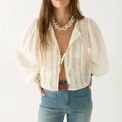 MAISON HOTEL Ludovica Blouse in Pearl