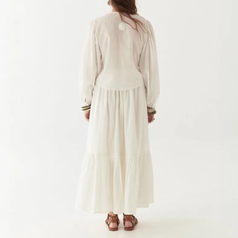 MAISON HOTEL Luisa Skirt in White Lilies