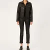 Mara Coated Straight Leg Jeans in Black | Collen & Clare