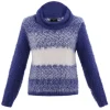 MARBLE Contrast Roll Neck Sweater in Blue Mix