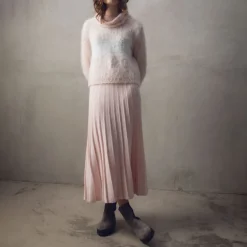 MARBLE Contrast Roll Neck Sweater in Pink Mix
