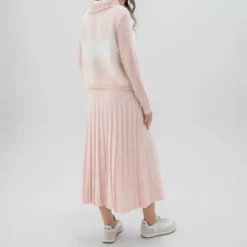 MARBLE Contrast Roll Neck Sweater in Pink Mix