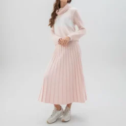 MARBLE Contrast Roll Neck Sweater in Pink Mix