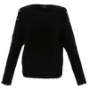 MARBLE Simple Sweater in Black