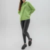 MARBLE Slouchy Roll Neck Sweater in Green