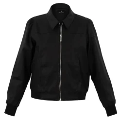 MARBLE Zip Up Jacket in Black