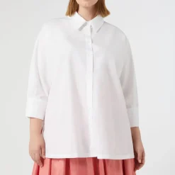 MARINA RINALDI Arizona Poplin Shirt in White