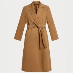 MARINA RINALDI Candido Water-Repellent Gabardine Trench Coat in Camel