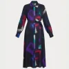 MARINA RINALDI Pontile Twill Shirt Dress in Black