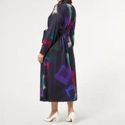 MARINA RINALDI Pontile Twill Shirt Dress in Black