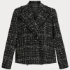 MARINA RINALDI Saggina Check Blazer in Black