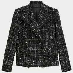 MARINA RINALDI Saggina Check Blazer in Black