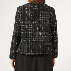 MARINA RINALDI Saggina Check Blazer in Black