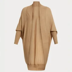 MARINA RINALDI Segovia Wool & Cashmere Cardigan in Camel