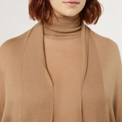 MARINA RINALDI Segovia Wool & Cashmere Cardigan in Camel