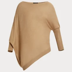 MARINA RINALDI Unito Wool & Silk Blend Sweater in Camel