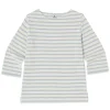 Marina Stripe Top in Ecru/Pale Blue | Collen & Clare