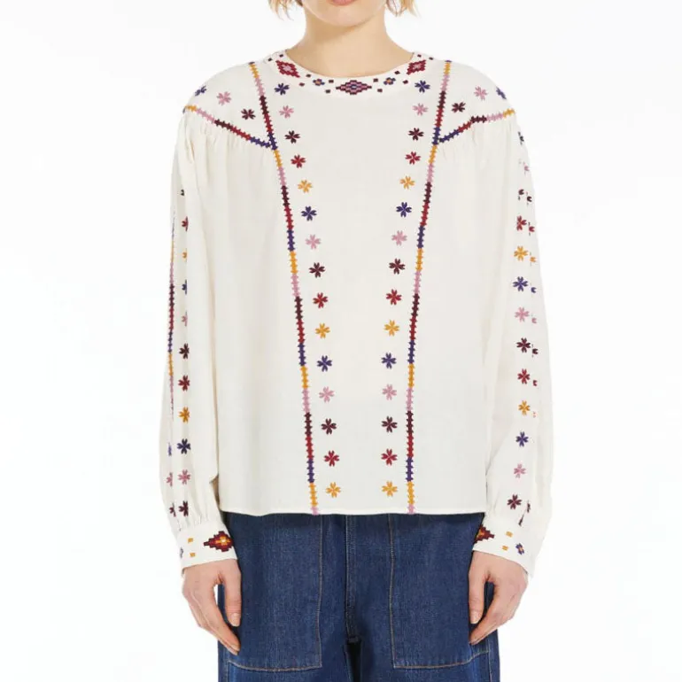 MaxMara Zampa Cotton Top in Ivory