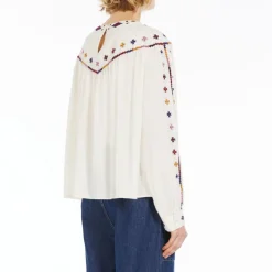 MaxMara Zampa Cotton Top in Ivory
