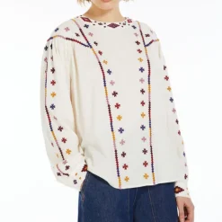 MaxMara Zampa Cotton Top in Ivory